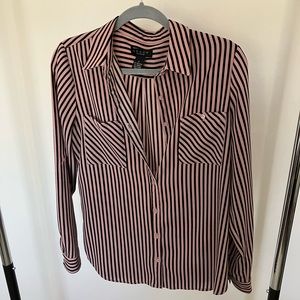 Pinstriped Button up Collared shirt
